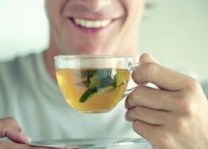 To eat ginger tea for efficiency